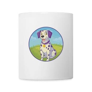 Chien Dalmatien Mignon Kawaii Dessin animé Clipart Animal - Mug blanc - blanc - Devant