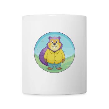 Beaver Cute Kawaii Cartoon Clipart Animal Pet - Mug - white - Front