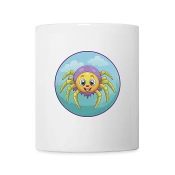 Spinne Niedlich Kawaii Cartoon Clipart Tier Haustier - Tasse - Weiß - Vorne