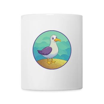 Seagull Cute Kawaii Cartoon Clipart Animal Pet - Mug - white - Front