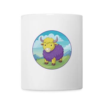 Yak Cute Kawaii Cartoon Clipart Animal Pet - Mug - white - Front