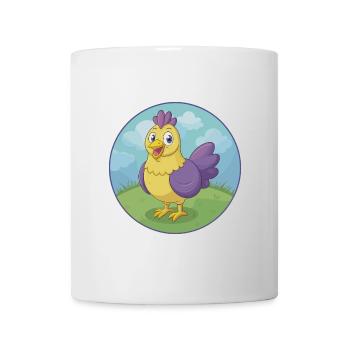 Huhn Niedliche Kawaii Cartoon Clipart Tier Haustier - Tasse - Weiß - Vorne
