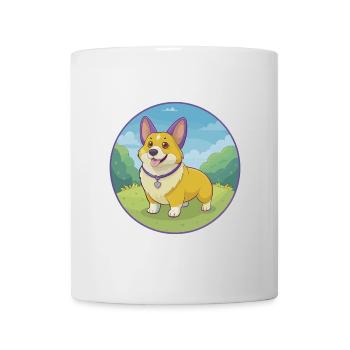 Corgi Dog Cute Kawaii Cartoon Clipart Animal Pet - Mug - white - Front