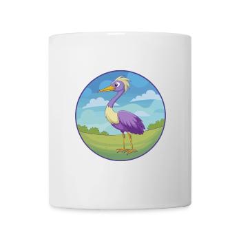 Crane Cute Kawaii Cartoon Clipart Animal Pet - Mug - white - Front