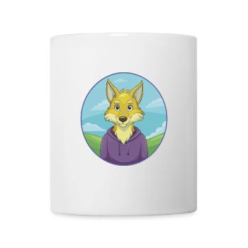 Coyote Cute Kawaii Cartoon Clipart Animal Pet - Mug - white - Front