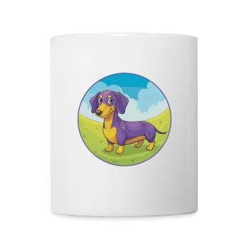 Dachshund Dog Cute Kawaii Cartoon Clipart Animal - Mug - white - Front