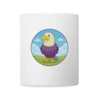 Adler Niedlich Kawaii Cartoon Clipart Tier Haustier - Tasse - Weiß - Vorne