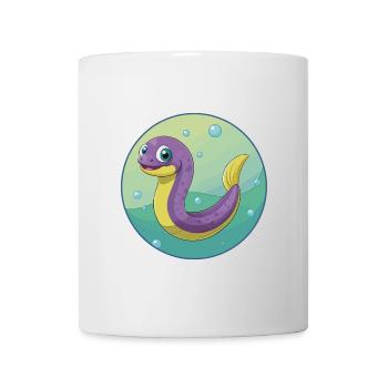 Eel Cute Kawaii Cartoon Clipart Animal Pet - Mug - white - Front