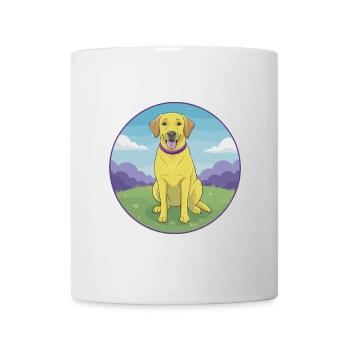 Labrador retriever chien mignon Kawaii dessin animé Animal - Mug blanc - blanc - Devant