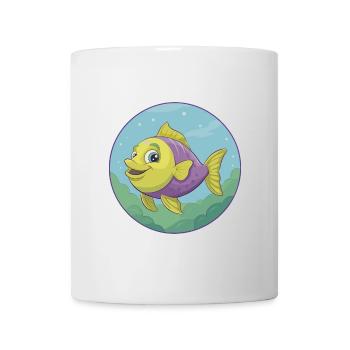 Fish Cute Kawaii Cartoon Clipart Animal Pet - Mug - white - Front