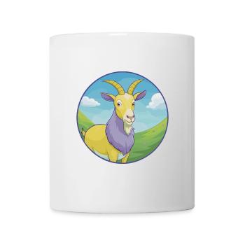Ziege Niedlich Kawaii Cartoon Clipart Tier Haustier - Tasse - Weiß - Vorne