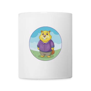 Gopher Niedliche Kawaii Cartoon Clipart Tier Haustier - Tasse - Weiß - Vorne