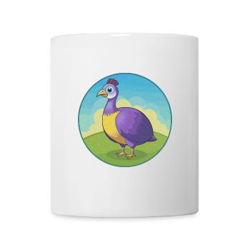 pintade mignon kawaii dessin animé clipart animal de compagnie - Mug blanc - blanc - Devant