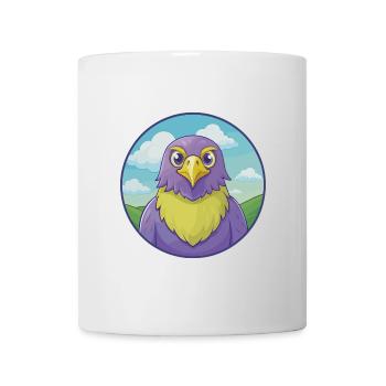Hawk Cute Kawaii Cartoon Clipart Animal Pet - Mug - white - Front