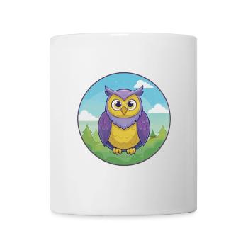 Owl Cute Kawaii Cartoon Clipart Animal Pet - Mug - white - Front