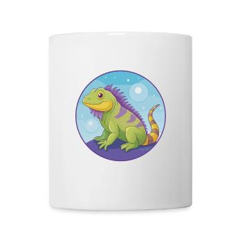 Iguana Cute Kawaii Cartoon Clipart Animal Pet - Mug - white - Front