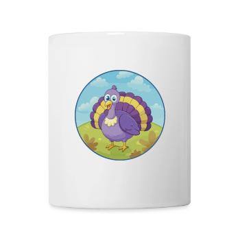 Turquie Mignon Kawaii Dessin animé Clipart Animal de compagnie - Mug blanc - blanc - Devant