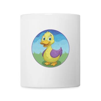 Ente Niedlich Kawaii Cartoon Clipart Tier Haustier - Tasse - Weiß - Vorne