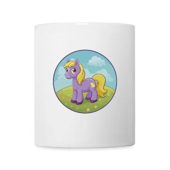 Pony Niedliche Kawaii Cartoon Clipart Tier Haustier - Tasse - Weiß - Vorne