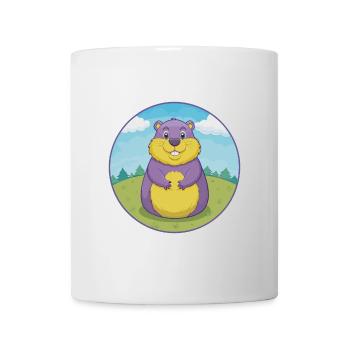 Groundhog Cute Kawaii Cartoon Clipart Animal Pet - Mug - white - Front