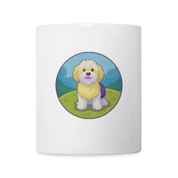 Havaneser Hund Niedlich Kawaii Cartoon Clipart Tier - Tasse - Weiß - Vorne