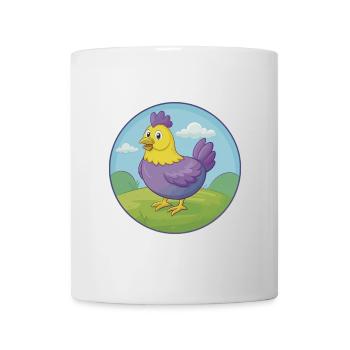 Poule mignon Kawaii dessin animé Clipart Animal de compagnie - Mug blanc - blanc - Devant