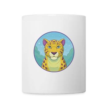 Jaguar Cute Kawaii Cartoon Clipart Animal Pet - Mug - white - Front