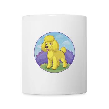 Pudel Hund Niedlich Kawaii Cartoon Clipart Tier Haustier - Tasse - Weiß - Vorne