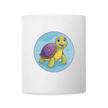 Turtle Cute Kawaii Cartoon Clipart Animal Pet - Mug - white - Front