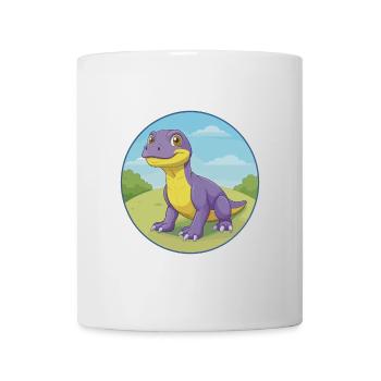 Komodo Dragon Cute Kawaii Cartoon Clipart Animal - Mug - white - Front