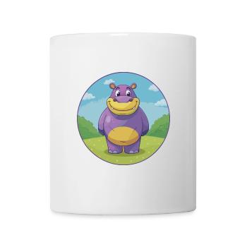 Hippo Cute Kawaii Cartoon Clipart Animal Pet - Mug - white - Front