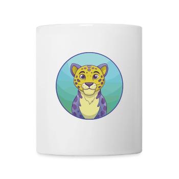 Leopard Cute Kawaii Cartoon Clipart Animal Pet - Mug - white - Front