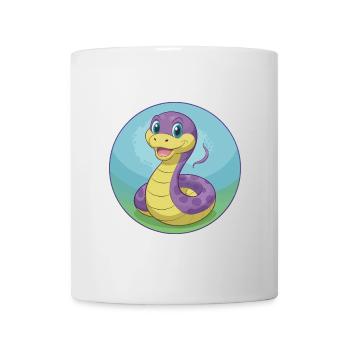 Serpent Mignon Kawaii Dessin animé Clipart Animal Animal de compagnie - Mug blanc - blanc - Devant