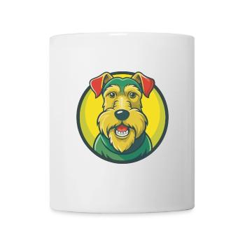 Airedale Terrier Chien Mignon Kawaii Dessin animé Animal - Mug blanc - blanc - Devant