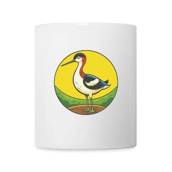 Avocet Niedliche Kawaii Cartoon Clipart Haustier Tier - Tasse - Weiß - Vorne