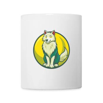 Arctic Wolf Cute Kawaii Cartoon Clipart Pet Animal - Mug - white - Front