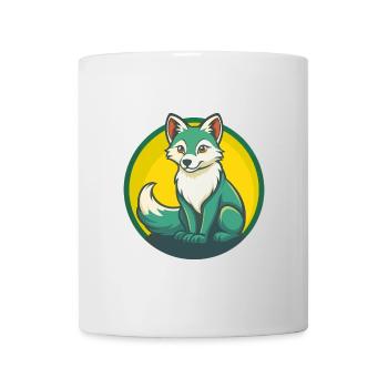 Polarfuchs Niedliche Kawaii Cartoon Clipart Haustier Tier - Tasse - Weiß - Vorne