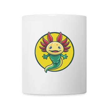 axolotl mignon kawaii dessin animé clipart animal de compagnie - Mug blanc - blanc - Devant