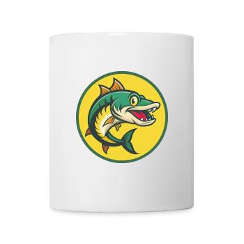 Barracuda Mignon Kawaii Dessin animé Clipart Animal de compagnie - Mug blanc - blanc - Devant