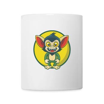 Aye Aye Niedliche Kawaii Cartoon Clipart Haustier Tier - Tasse - Weiß - Vorne