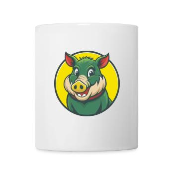 Sanglier Mignon Kawaii Dessin animé Clipart Animal de compagnie - Mug blanc - blanc - Devant