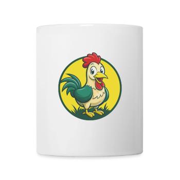 Huhn Niedliche Kawaii Cartoon Clipart Haustier Tier - Tasse - Weiß - Vorne