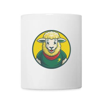 mouton mignon kawaii dessin animé clipart animal de compagnie - Mug blanc - blanc - Devant
