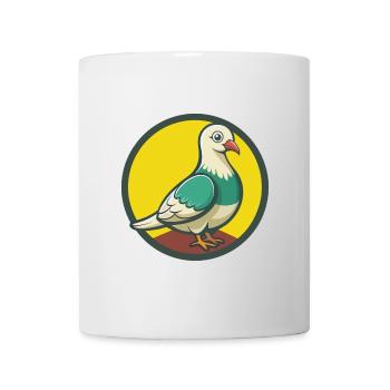 Taube Niedliche Kawaii Cartoon Clipart Haustier Tier - Tasse - Weiß - Vorne