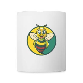abeille mignon kawaii dessin animé clipart animal de compagnie - Mug blanc - blanc - Devant