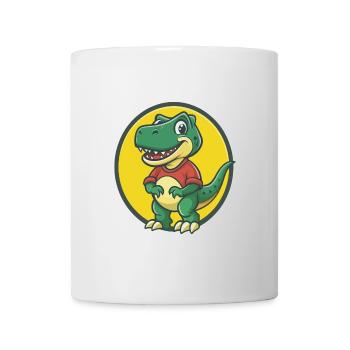 Dinosaurier Niedlich Kawaii Cartoon Clipart Haustier Tier - Tasse - Weiß - Vorne