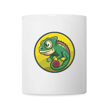 Chameleon Cute Kawaii Cartoon Clipart Pet Animal - Mug - white - Front