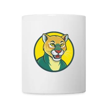 Cougar Cute Kawaii Cartoon Clipart Pet Animal - Mug - white - Front