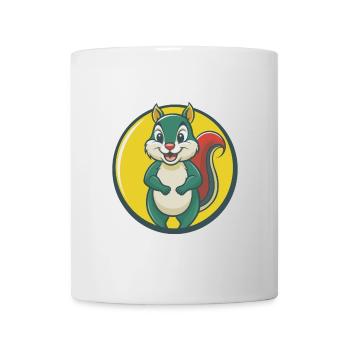 écureuil mignon kawaii dessin animé clipart animal de compagnie - Mug blanc - blanc - Devant