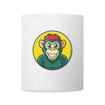 Bonobo Cute Kawaii Cartoon Clipart Pet Animal - Mug - white - Front